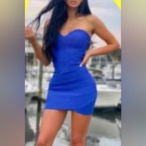 Blue Bodycon Mini Dress